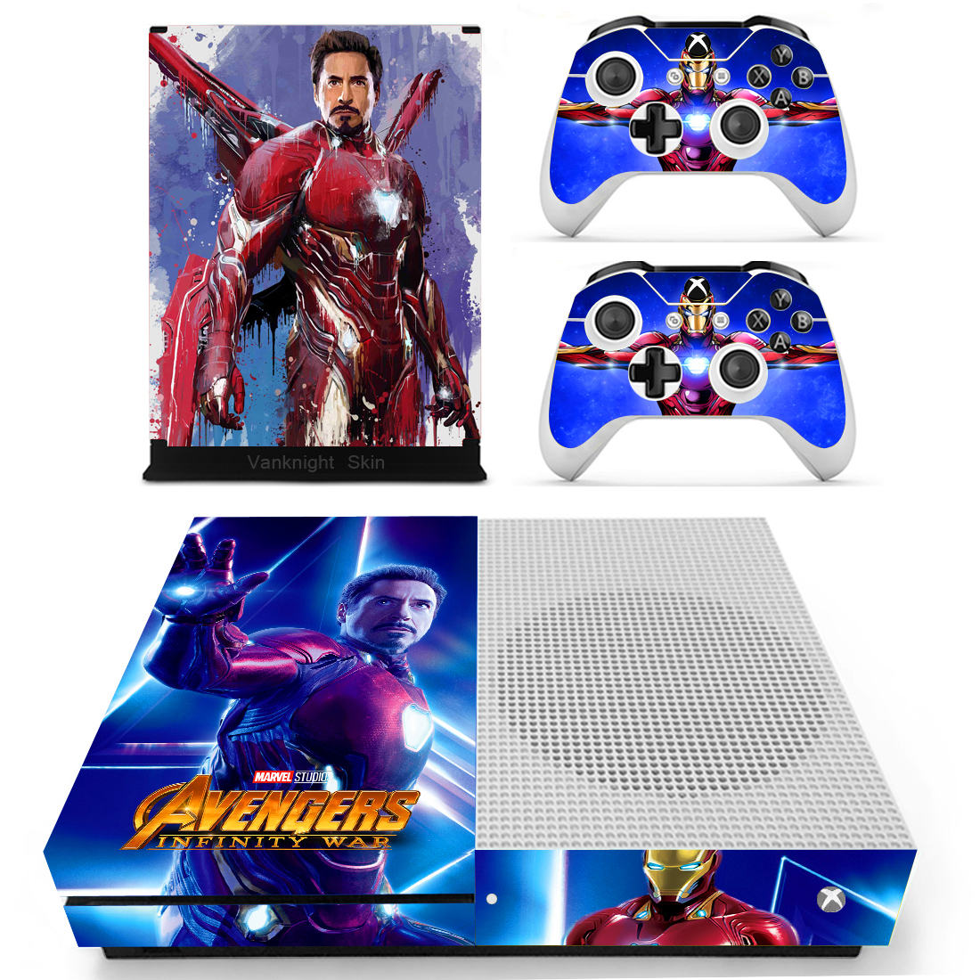 Xbox One S Slim Console Skin Iron Man Avengers Infinity War Vinyl Decal ...