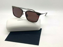 New Calvin Klein Sunglasses CK18719S 209 Chocolate Hof 56-21-145MM Case - $43.62