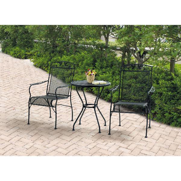 Patio Furniture Table Chairs Set Garden Wrought Iron 3 Piece Bistro ... Patio Furniture Table Chairs Set Garden Wrought Iron 3 Piece Bistro ...