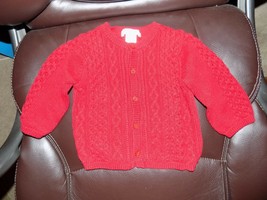 JANIE And JACK RED BUTTON DOWN SWEATER/CARDIGAN 6/12 MONTHS EUC - $22.10