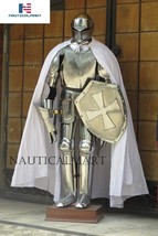 NauticalMart Knight Full Suit of Armor Custom LARP Halloween Costume Cloak, Shie