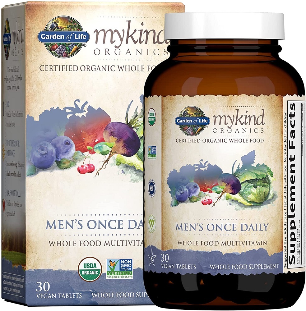 Garden of Life Multivitamin for Men - mykind Organic Men's Once Daily, 30 Count