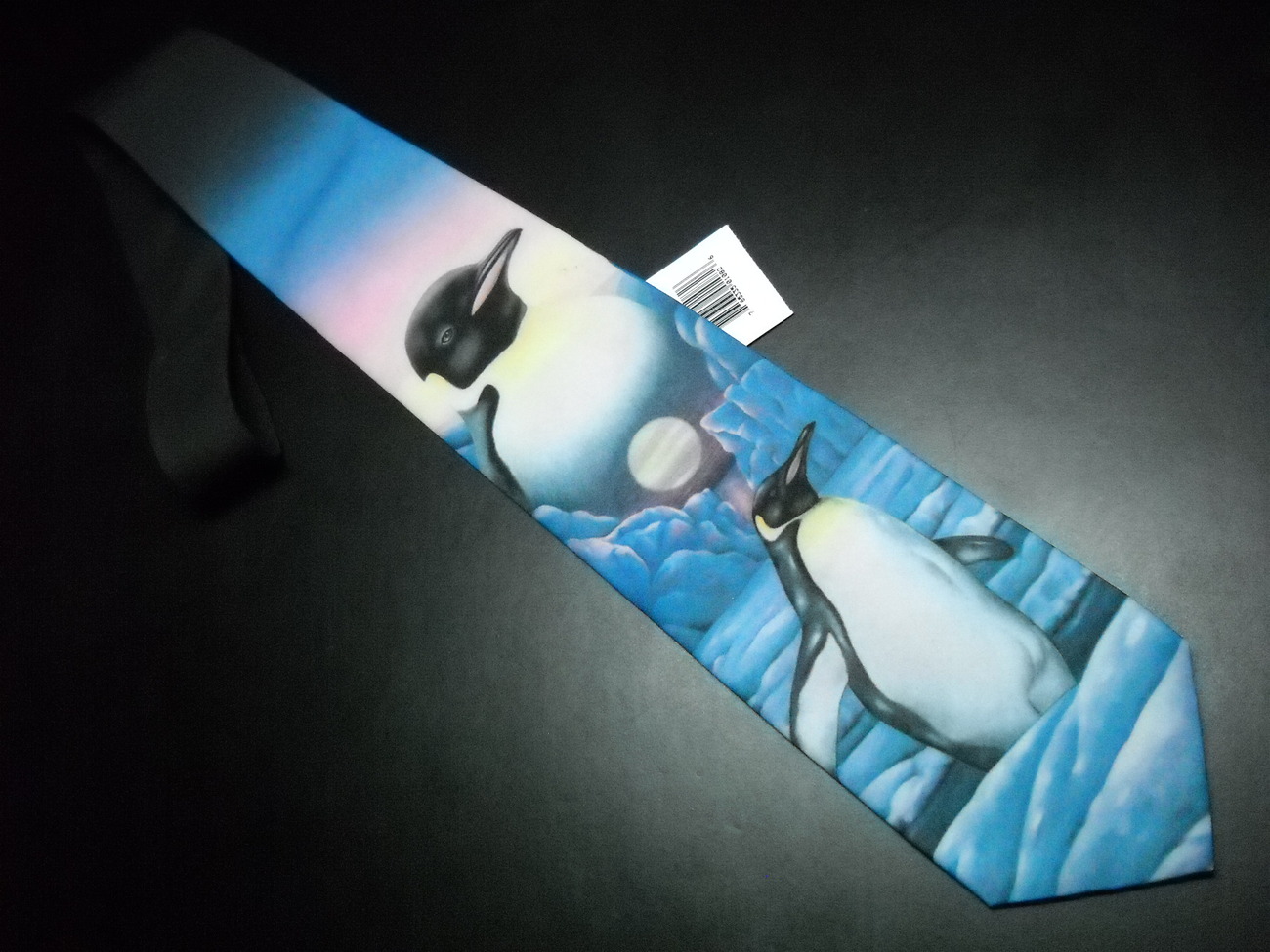 Primary image for Ralph Marlin Neck Tie Penguins Cheryl Plautz 1999 Unworn with Tag Blues