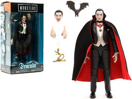 Dracula 6.25\" Moveable Figurine with Bat and Candle and Alternate Head and Hand - $32.13