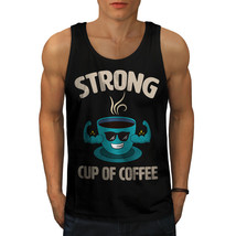 Strong Cup Coffee Tee Pun Men Tank Top - $12.99