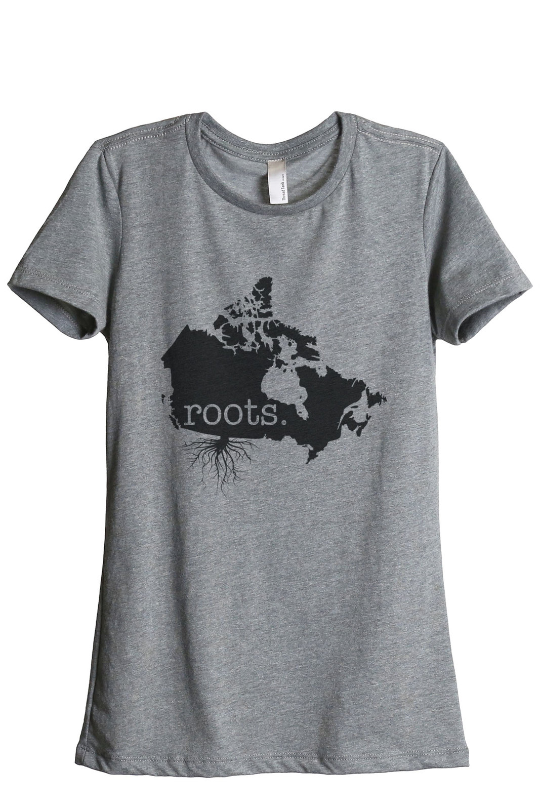 Image of Thread Tank Home Roots Canada Women Relaxed T-Shirt Tee Heather Grey