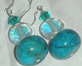 GENUINE BLUE MOUNTAIN JASPER EARRINGS - $14.99