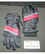 Childrens Winter gloves Black &amp; red see measurements for size - $7.12