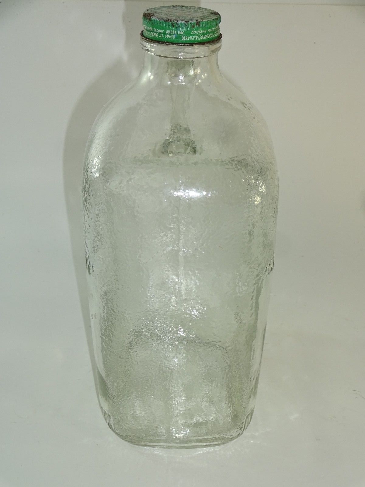 Vintage Half-Gallon Single Handle Glass Tropic Orange Juice Drink ...