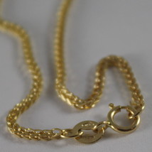 SOLID 18K YELLOW GOLD CHAIN NECKLACE WITH EAR LINK, 17.72 IN. MADE IN ITALY image 2