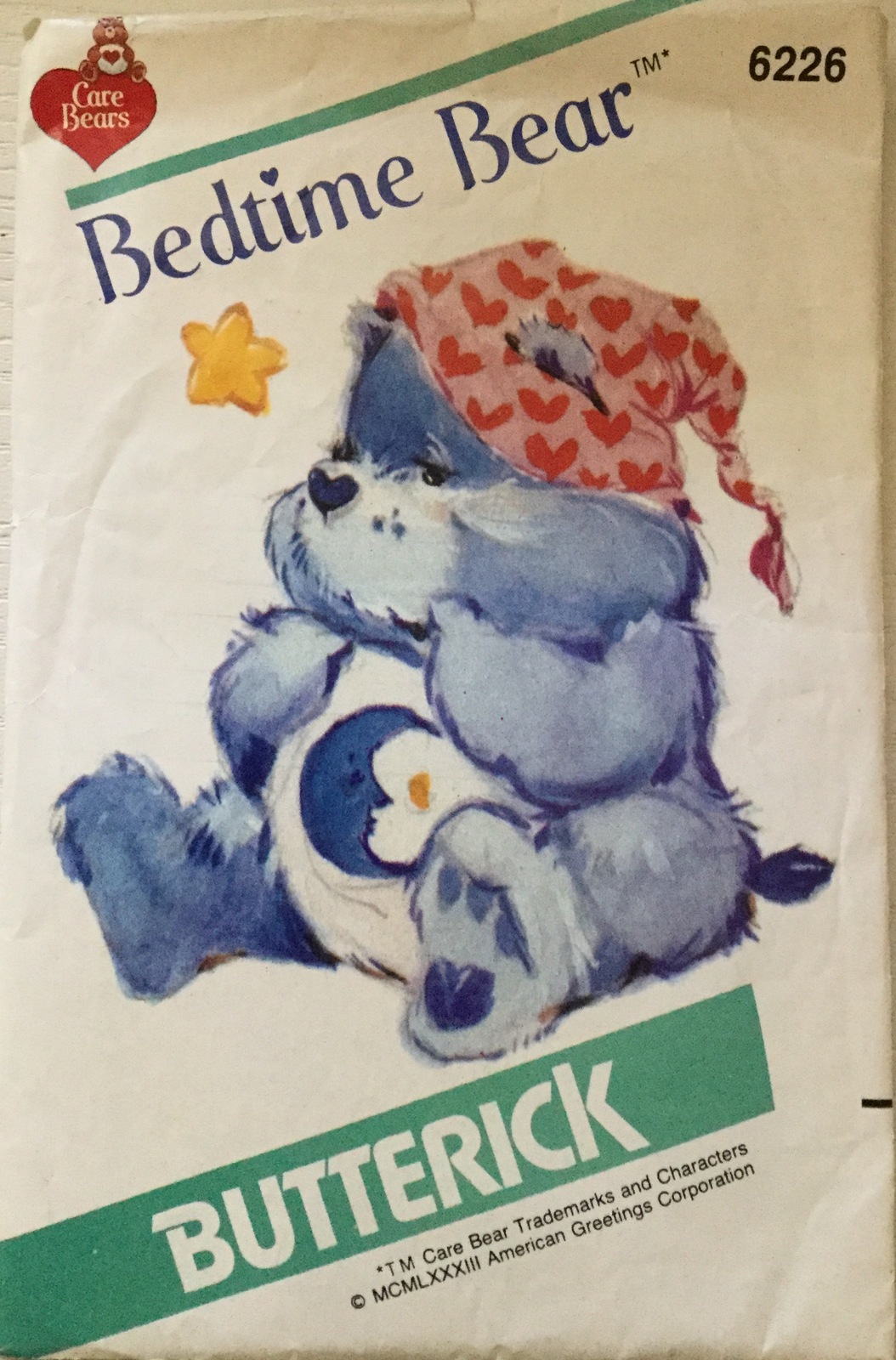 butterick teddy bear pattern