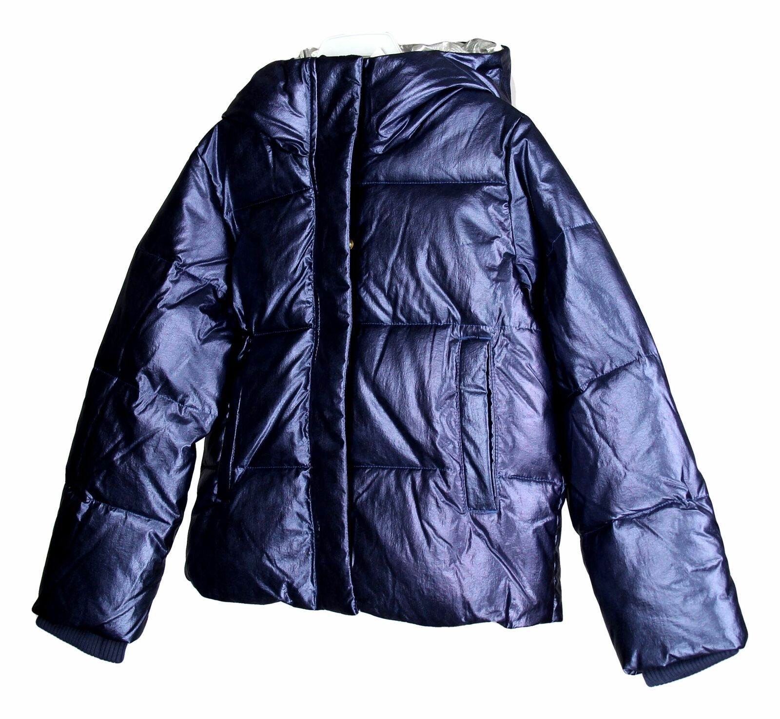 j crew metallic puffer jacket