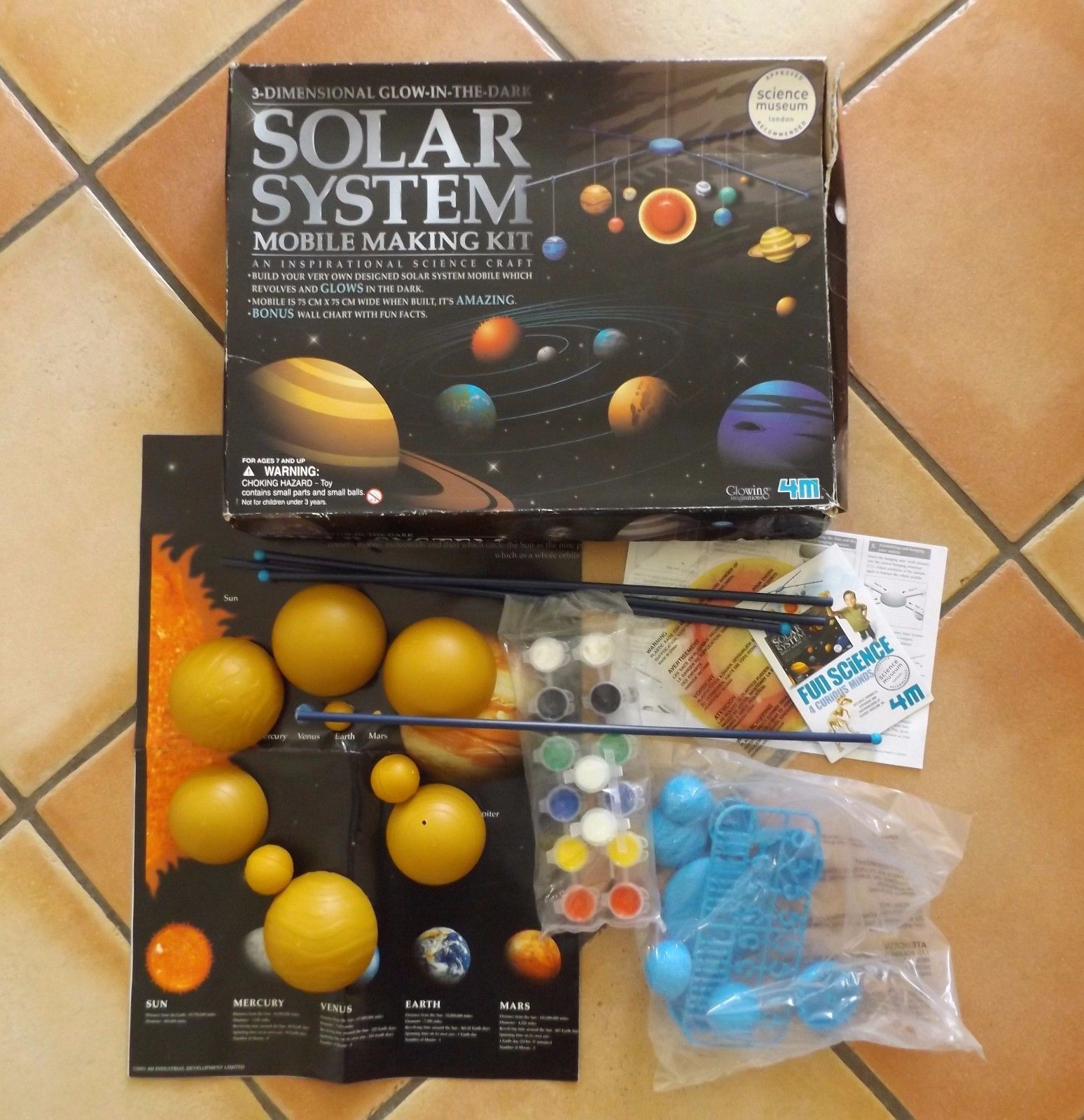 Solar System Mobile Making Kit Kids Glow In The Dark Science