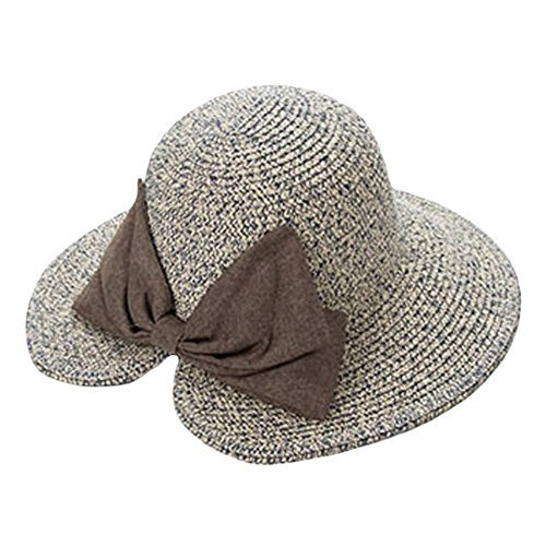 George Jimmy Outdoor Summer Sunscreen Hat Fashion Beach Hikiing Straw Sunhat-A1