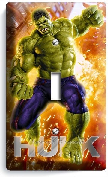 THE INCREDIBLE HULK SINGLE LIGHT SWITCH WALL PLATE COVER BOYS BEDROOM ROOM DECOR