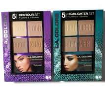 L.A. Colors Highlighter & Contour 5 Pc Set Face Makeup Shimmer Bronzing-LOT OF 2 - $9.89