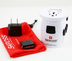 Skross World Tavel Adapter with 3Pole Ground Plug with airline adapter a... - $29.99