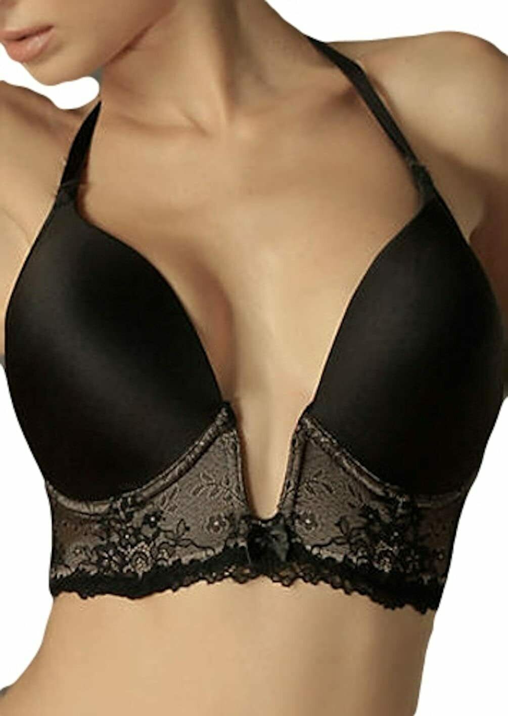 Va Bien Black Marquise Plunge Convertible Longline Bra Us 32e Uk 32dd Bras And Bra Sets 6167