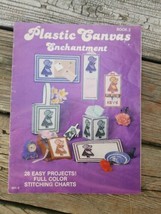 Plastic Canvas Enchantment Book 2 Pattern Book  Teddy Bear Girl in Bonnet - $7.95
