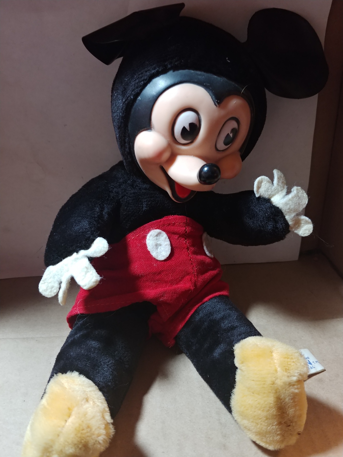Vintage Mickey Mouse Scarecrow Costume Disney 9" Bean Bag Plush Toy 90s for sale online 