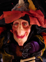 Huge 28&quot; Spooky Witch doll - bats and bones - spellbook - patchwork dres... - $255.00