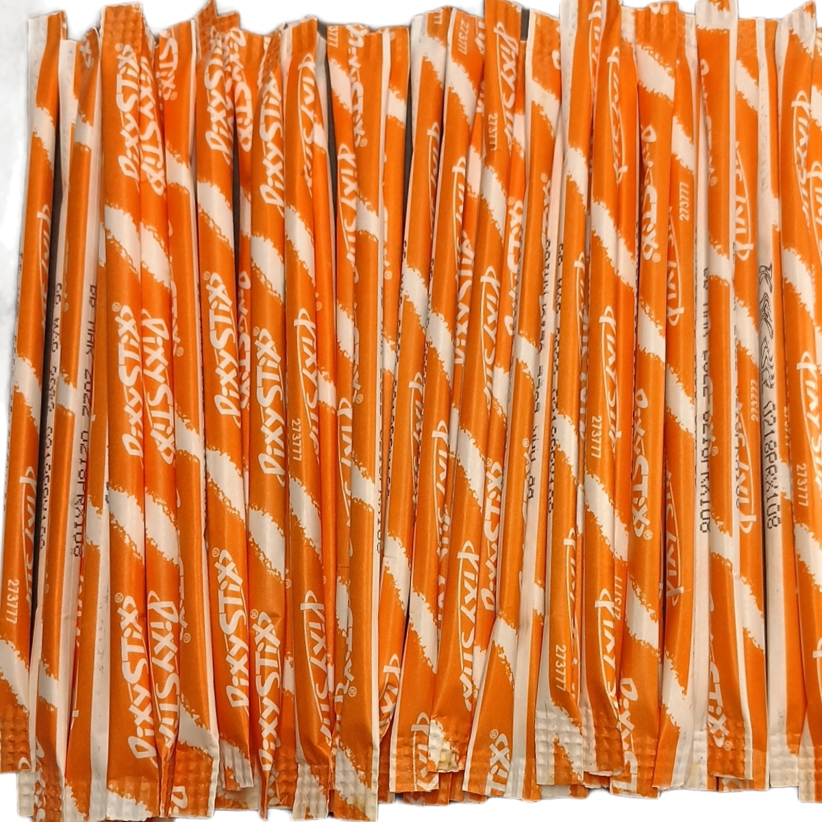 100 Orange Pixy Stix Candy Pixy Sticks 100 Fun Straws Wedding Party Hard Candy & Lollipops