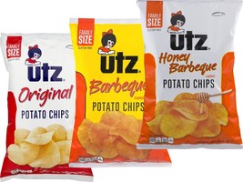 Utz Family Size Variety 3- Pack Potato Chips (Original, BBQ Honey, BBQ) - $30.64
