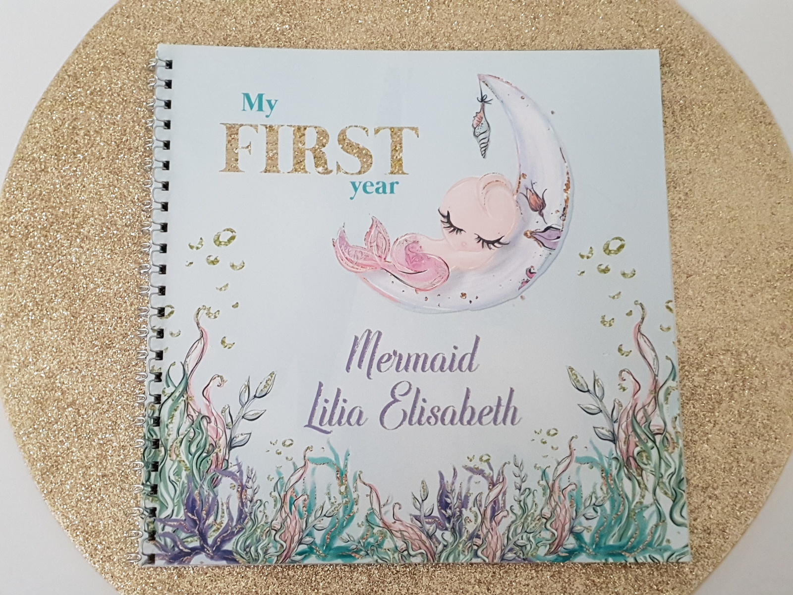 Baby Shower Keepsake Guest Book Mermaid Under the Sea Guestbook Baby