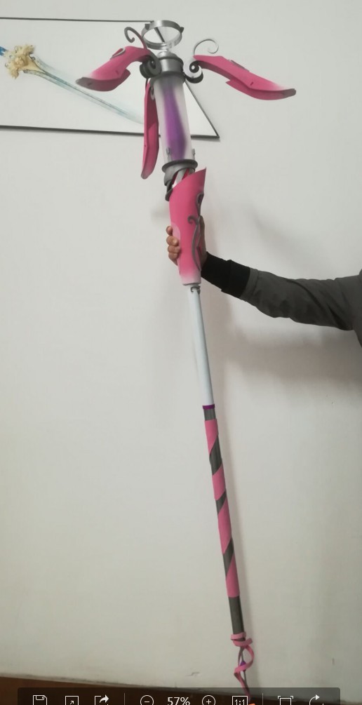 Overwatch BCRF Charity Event 2018 Mercy Skin Pink Cosplay Staff Prop Buy