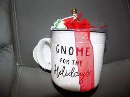 Gnome for the Holidays Mug Gift Set with Key Chain CHRISTMAS Gnome New - $21.25