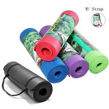 Yoga Mat Pad Exercise Fitness Pilates w/ Strap 72&quot; x 24&quot;x10 Extra Thick ... - $30.56