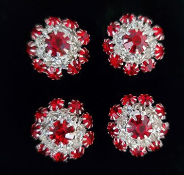 Show number magnetic red rhinestone snrc24
