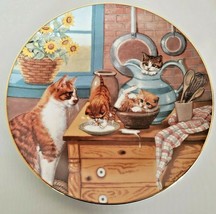 Cat Kitty Collector Plate &quot;Table Manners&quot; Country Kitties Artist Gre Ger... - $18.70