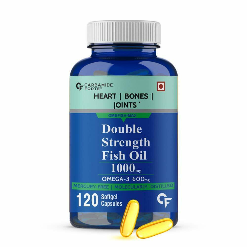 Primary image for Carbamide Forte Double Strength Fish Oil 1000mg with Omega 3 600mg 120 Capsules
