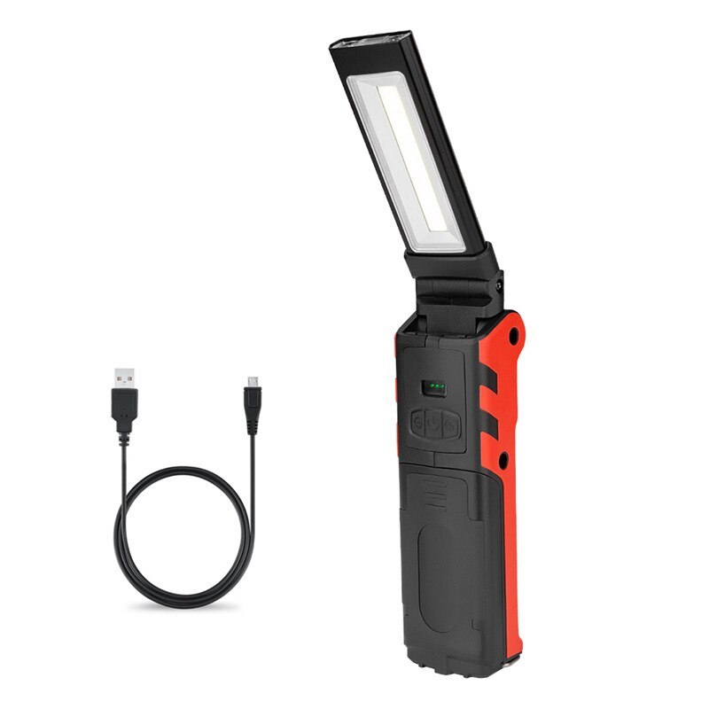 Dimmable LED Flashlight Super Bright COB Work Light With Magnetic Base & Hook US