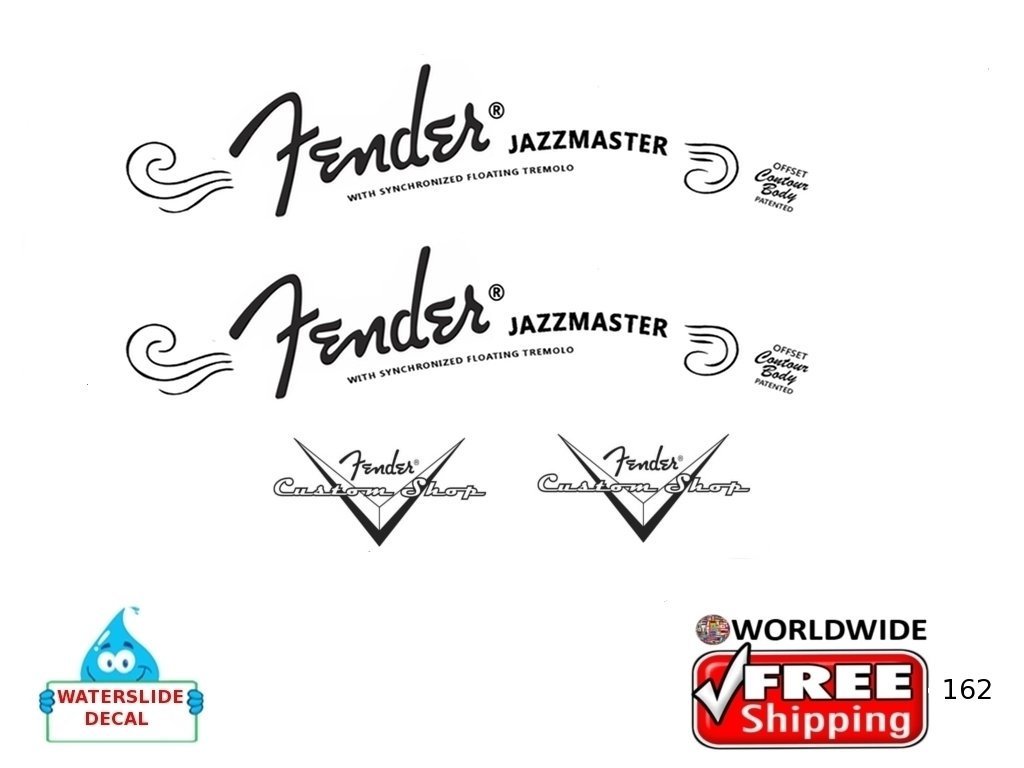 Fender Jazzmaster Guitar Decal Inlay Headstock Sticker Waterslide Logo