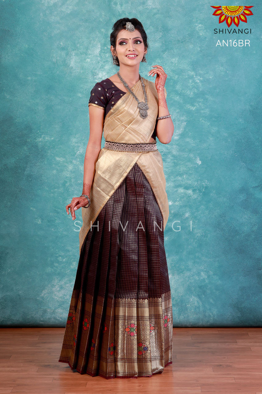 pattu pavadai for teenage girl