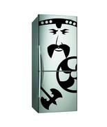( 13&#39;&#39; x 31&#39;&#39; ) Vinyl Fridge Decal Viking Face / Viking with Axe and Shi... - $21.76