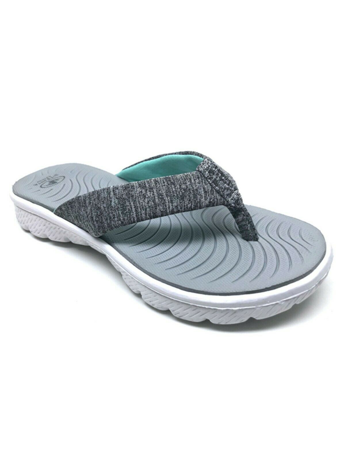 Athletic Works Women's Thong Sandal Flip Flop Size 11/12 Gray White ...