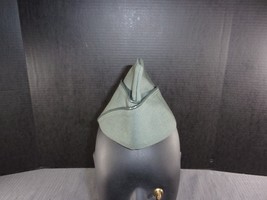 1966 Us Army Vietnam Era Mens Dress Green Class A Garrison Cap AG-344 Size 6 7/8 - $24.29