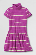 New Girls Lands End Sweater Dress Skirt Shirt Large (14) Purple Orchid Stripes - $15.83
