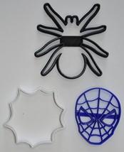 Spiderman Spider Man Superhero Marvel Set Of 3 Cookie Cutters USA PR1060 - $6.99