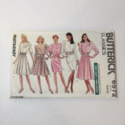 Butterick 6572 Size 6 8 10 Misses' Misses' Petite Dress - $11.64