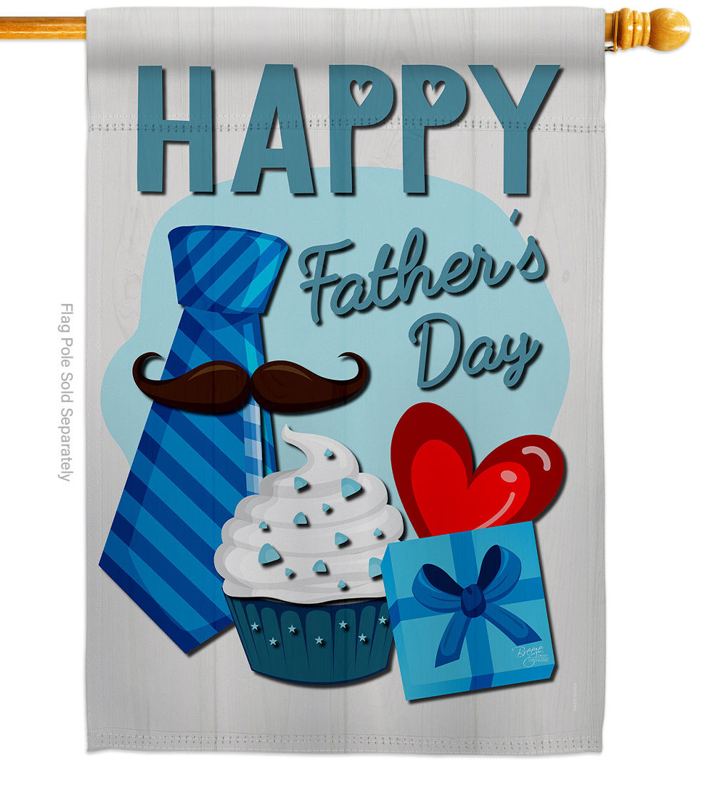 Happy Fathers Day House Flag Father 28 X40 Double-Sided Banner