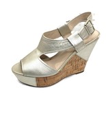 Franco Sarto Metallic Gold Wedges Leather Sandals Open Toe Women Shoes S... - $19.75