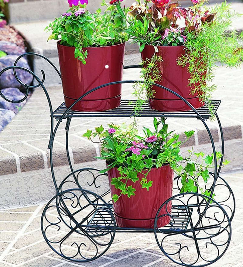 Plant Stands Indoor Outdoor Planters Stand Cart Patio Sets Garden Decor
