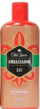 1 Old Spice Ambassador 2in1 For The Hair Shampoo Conditioner Smooth Clean 12 oz