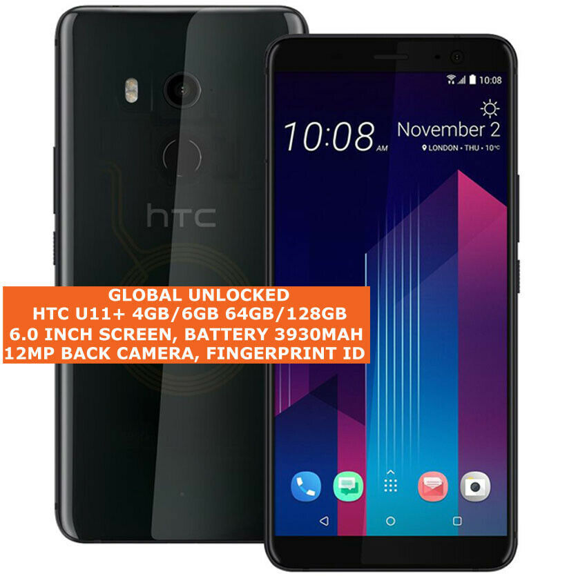 HTC U11+ 4gb/64gb 6gb/128gb Octa-Core 12mp Fingerprint 6.0 Android Smartphone
