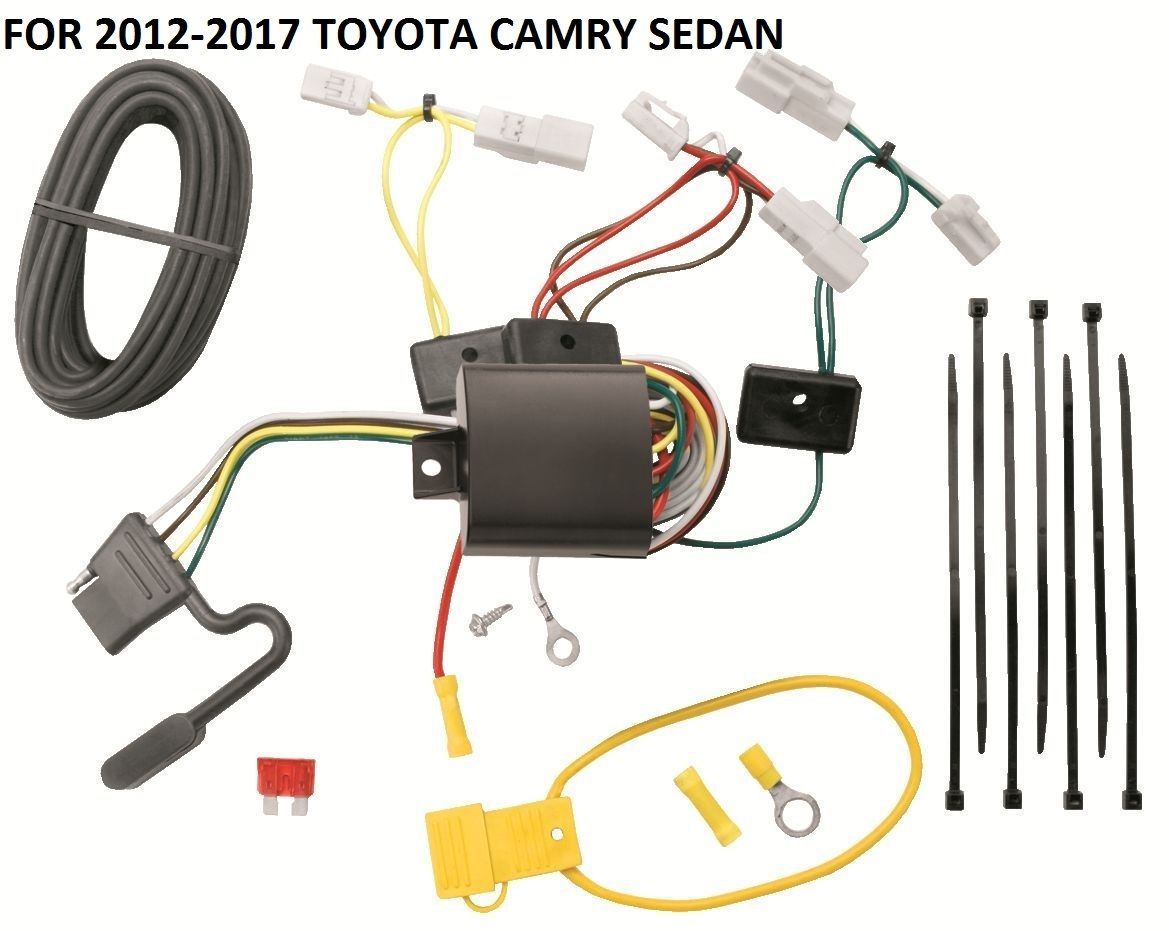 2012-2017 TOYOTA CAMRY SEDAN TRAILER HITCH WIRING KIT HARNESS PLUG