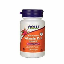 NOW Supplements, Vitamin D-3 2,000 IU, High Potency, Structural Support*, 240... - $16.43